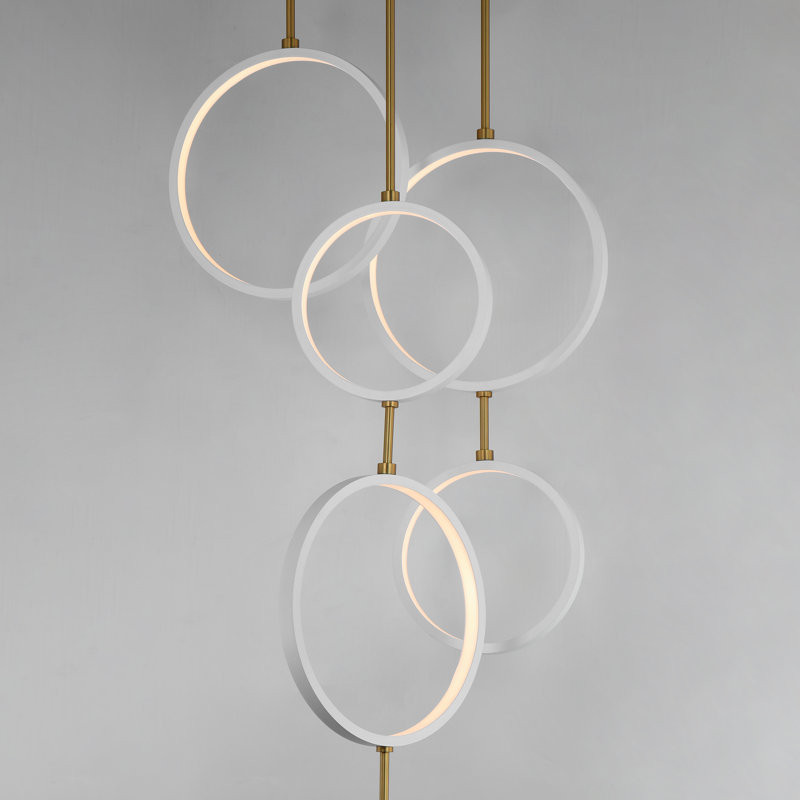 Luminaire suspendu Hoopla, Blanc / Doré