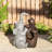 Outdoor Sculptural Fountain with Lights