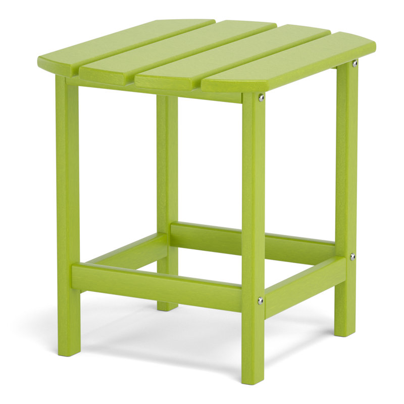 Table d'appoint Bonifacia Adirondack, tables de bout en plastique PEHD pour patio, Vert