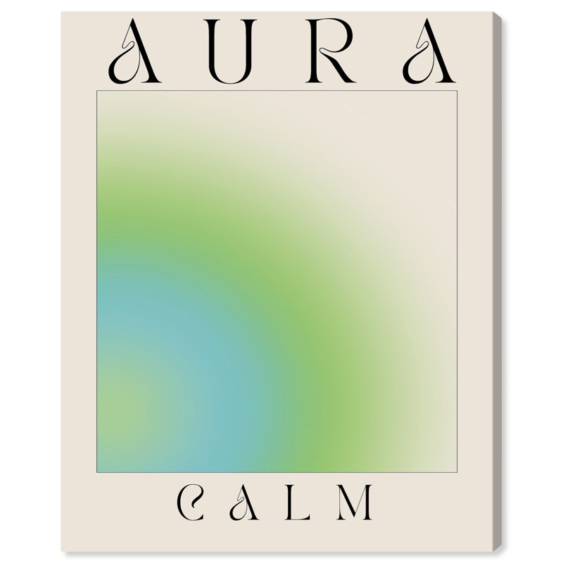 «Aura Calm», affiche sur toile à thème rétro par Everly Quinn, H 30 po x l 24 po, Toile tendue