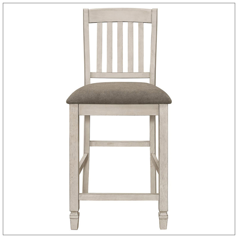 Chaise à hauteur de comptoir Nutmeg et crème rustique (ensemble de 2)