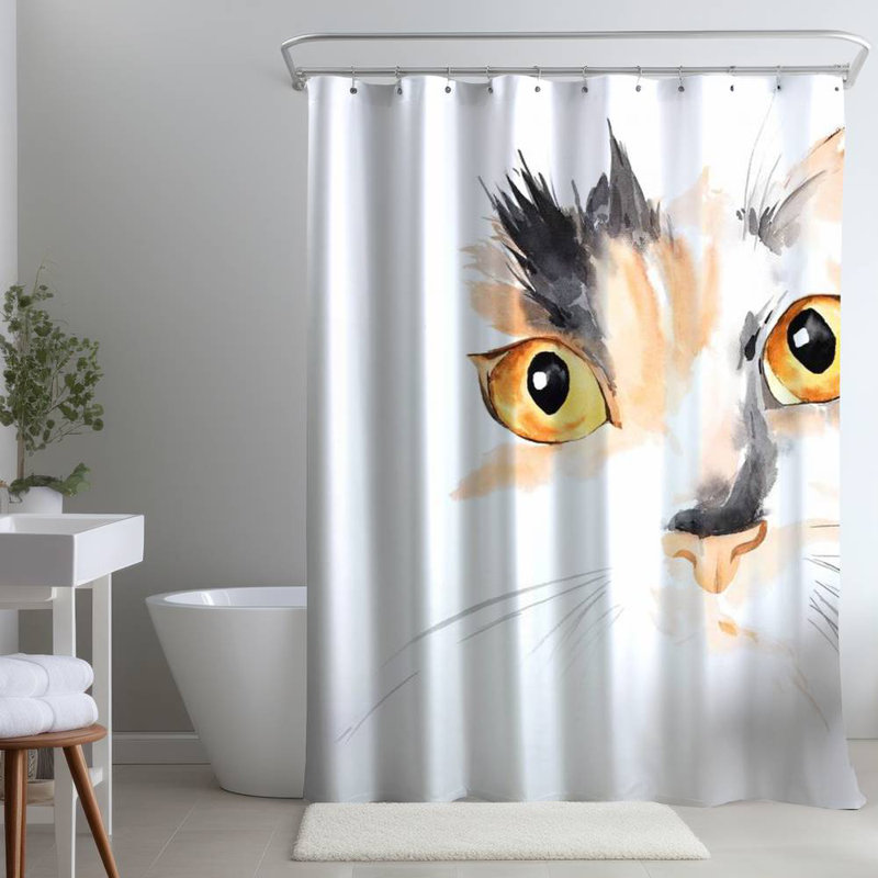 Daerion – Polyester Shower Curtain, Dye Sublimation Print, 71" W × 74" L