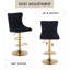 Swivel Upholstered Velvet Adjustable Height Bar Stool-2108636924-2108636927