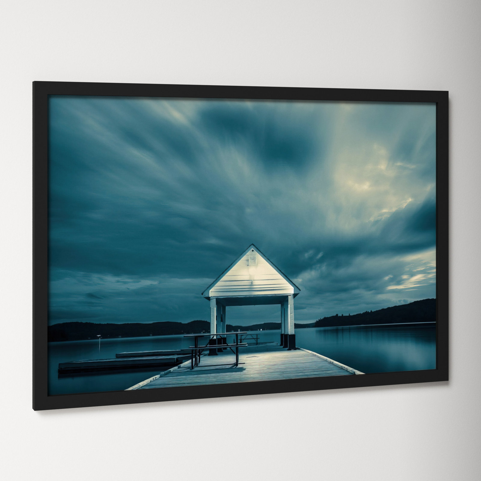 Rosseau Dock by Peter Dušek, Black, 35" H x 50" W x 1.25" D