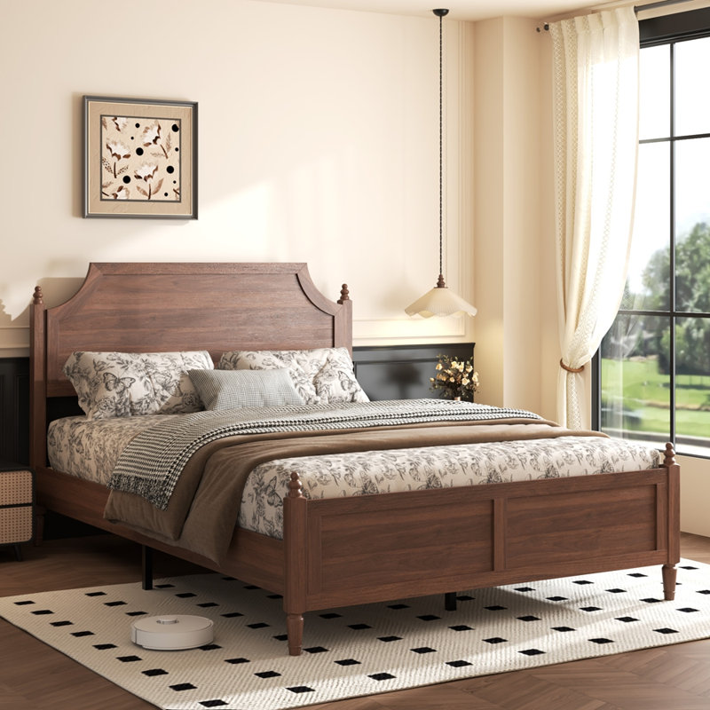 Lit double de style ferme moderne