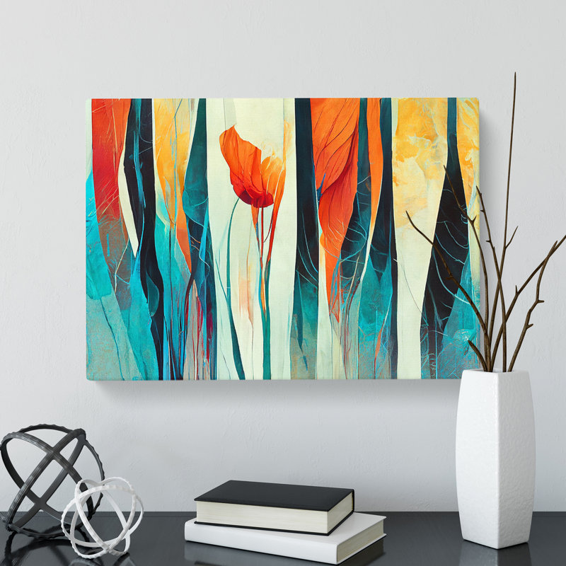 Floral Abstract Vol.3 - Wrapped Canvas, 35cm H x 50cm W x 3cm D