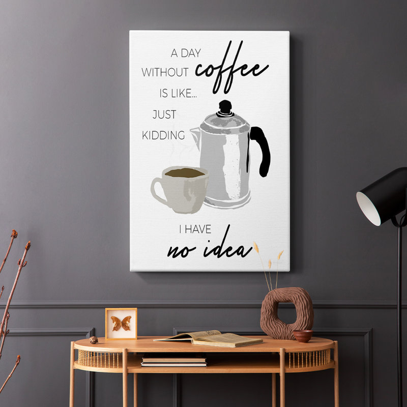Une journée sans café - Cavas enveloppés dans une galerie, H 48 po x l 32 po
