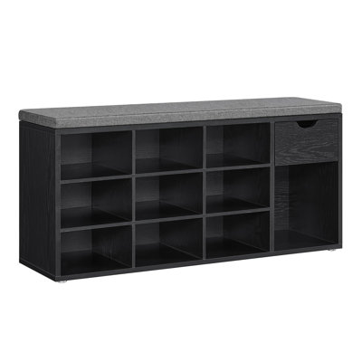 Storage Bench, Entryway Bench with Cushion
