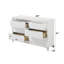 Commode finition perle blanche