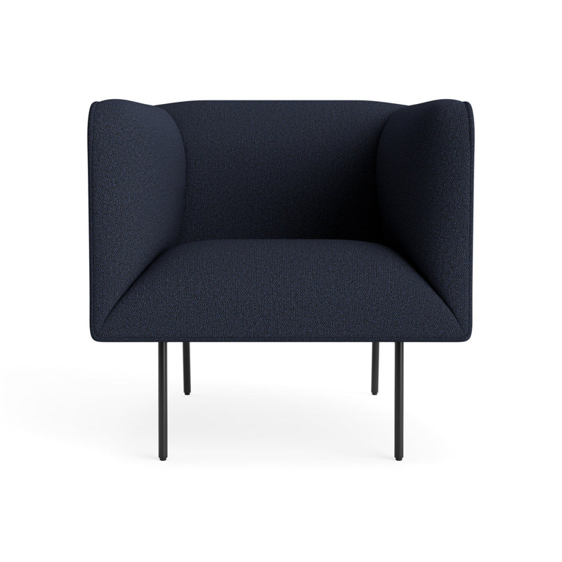 MTO - Chaise longue Dandy avec pieds noirs, Kvadrat Autumn Navy