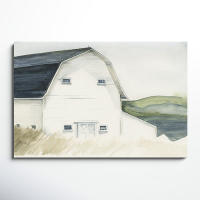 «Watercolor Barn IV» par Jennifer Paxton Parker, reproduction d'art sur toile tendue