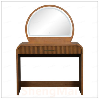 Coiffeuse élégante avec miroir lumineux à écran tactile et tiroir spacieux pour l'organisation de la chambre à coucher