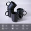 Tasse à café en céramique grise matte de 11,2 oz - allant au micro-ondes, au four et au lave-vaisselle, par Porto Brasil-107402446