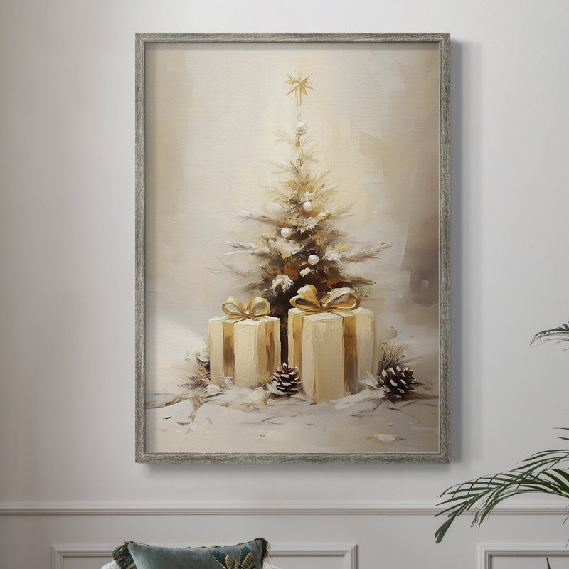 Art des Fêtes de Noël - Série 2 - CECXLV III, reproduction d'art encadrée - bois massif, H 11 po x l 9 po