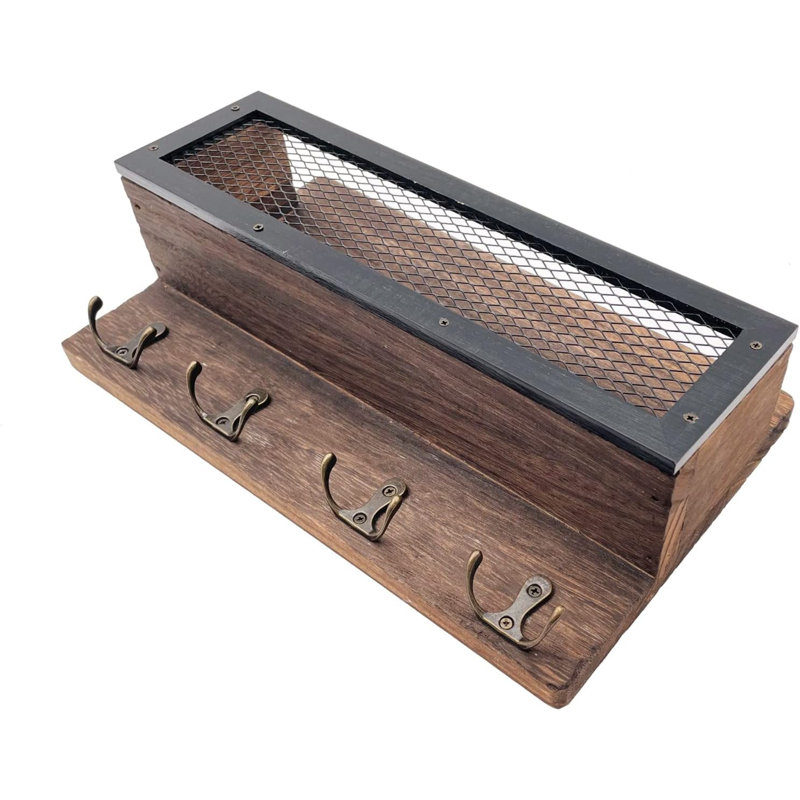 Willowdale Manufactured Wood Wall Organizer, Brown