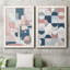 Modern Geo - ensemble de 2 peintures sur toile encadrées-742107992-742107975
