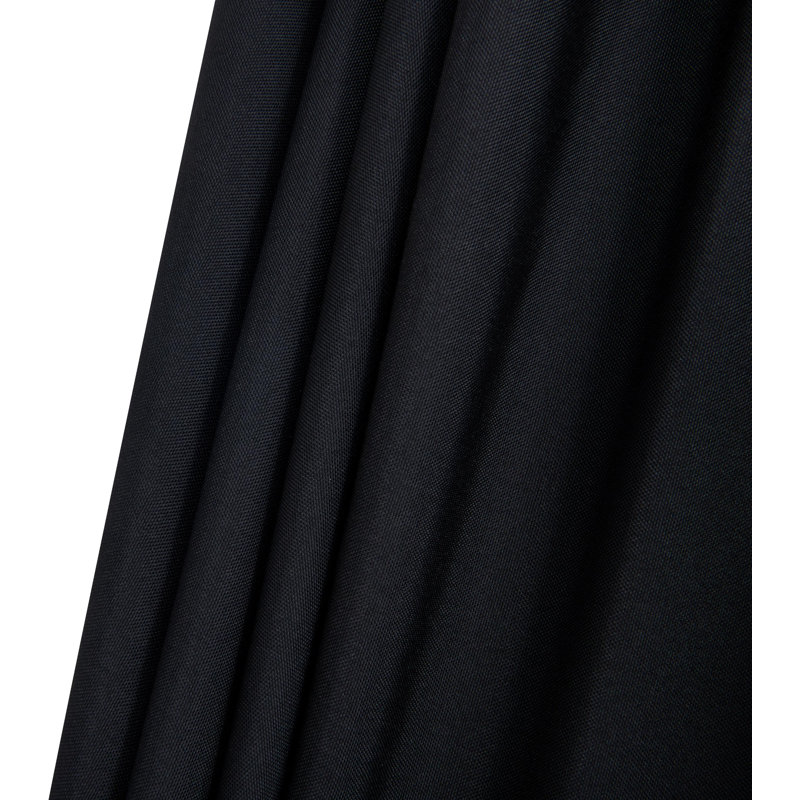 Ensemble de parasol en aluminium avec passepoil Amalfi, Teck, Noir, noir, noir, noir