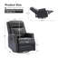 Fauteuil inclinable manuel pivotant en cuir véritable Caseville-147849055