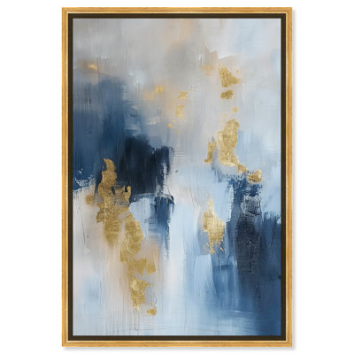 Morning Dew Blue Abstract Wall Art by Art Remedy