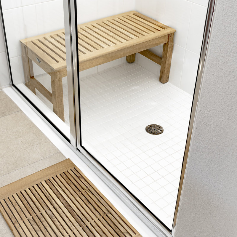 36'' W Teak Shower Bench