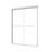 56-60 " X 72" Tempered Glass With Explosion Proof Film, Aluminum Frame Double Sliding Shower Door, 1/4"(6 Mm), Stainless Steel Handle,brushed Nickel-119183218