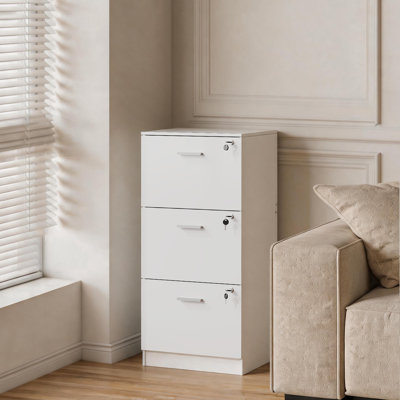 Classeur à 17 tiroirs de 17,7 po de largeur avec serrure pour bureau personnel, classeur en bois, classeur pour imprimantes, classeurs de bureau personnel