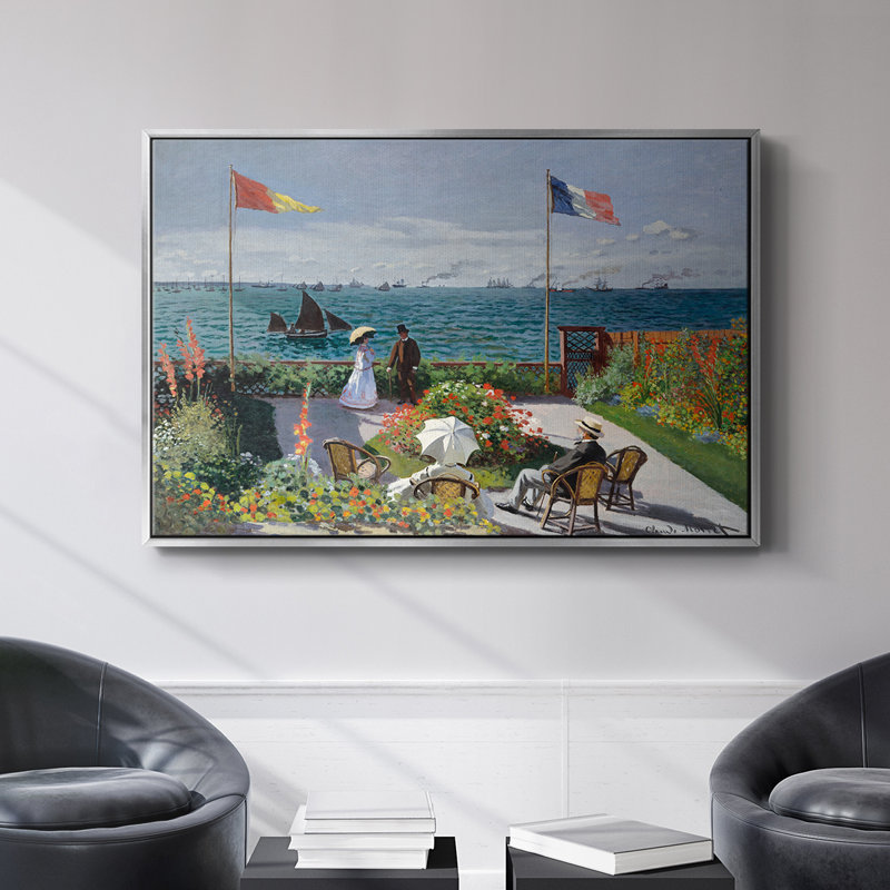 «Vintage Landscape -XCVI» sur toile, Toile avec cadre flottant or, H 25 po x l 37 po x P 2 po