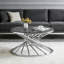 Retro Luxury Round Stainless Steel Coffee Table Set With Side Table-332187825