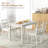 48'' Wooden Dining Table for 4 People w/ Rubber Wood Legs Rectangular Table White-941647973