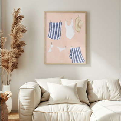 "After the swim" Framed Textured Wall Art