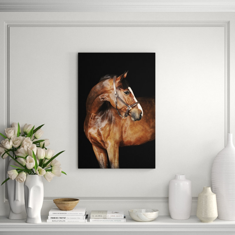 Tan Horse Frontal Print, 60" H x 40" W x 1.5" D