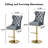 Modern Velvet Adjustable Swivel Counter Height Stools With Tufted Back Dining Chairs-1783443259