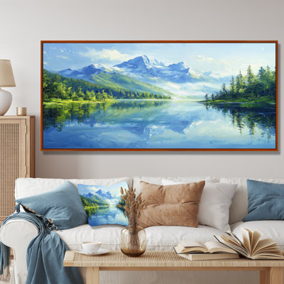 Art mural mural montagne, rivière dans la vallée des États-Unis III