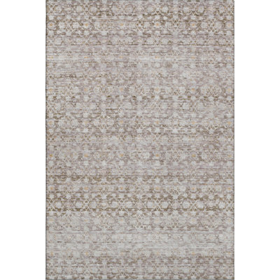 Premium Machine Washable Bucz AMF1747 Stripe Rug
