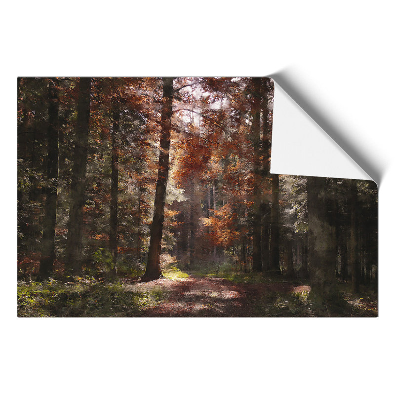 Autumn Forest Painting - Frameless Print, 42cm H x 59cm W x 0.1cm D