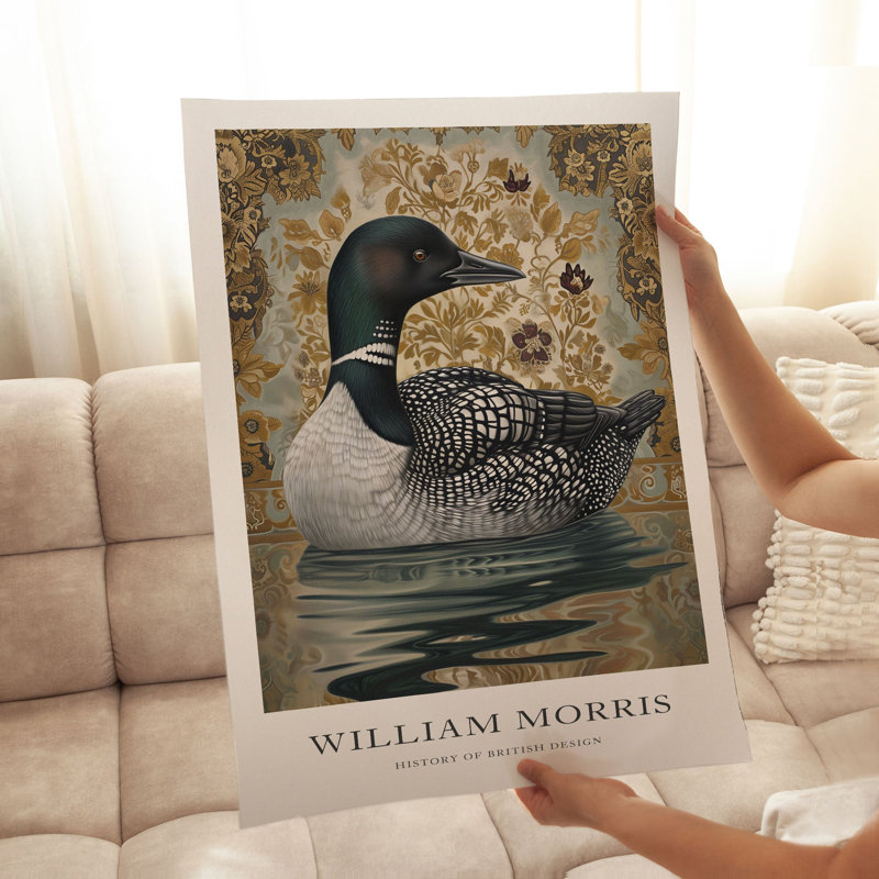Animaux, reproduction d'art sans cadre William Morris, H 30 po x l 20 po