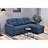L-Shaped Sectional Sleeper In Blue, Space Saving 3 For Entryway Blue Couch, Versatile-1410833739