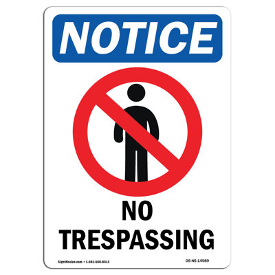 No Trespassing Aluminum Sign 18 x 24