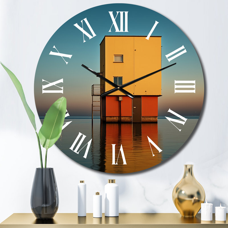 Horloge murale en métal Coastal Minimalisme, Petit