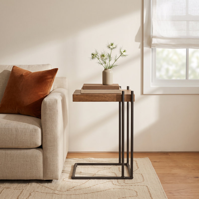 Maddox Solid Wood Top End Table