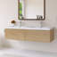 Meuble-lavabo simple 60 po avec lavabo à surface solide blanc brillant 60 po-890349802