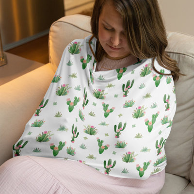 Cactus Floral Multi Use Baby Car Seat and Nursing Cover by Sweet Jojo Designs