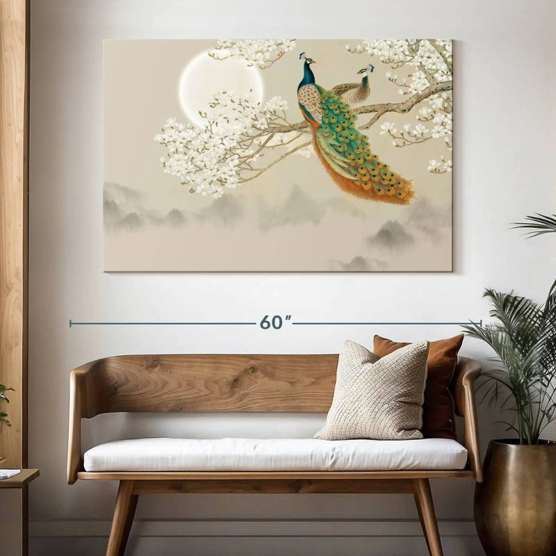 Brampt Japanese Peacock, 34" H x 51" W