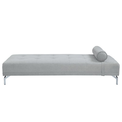 Quenti Gray Melange Velvet Sofa Bed W/Pillow
