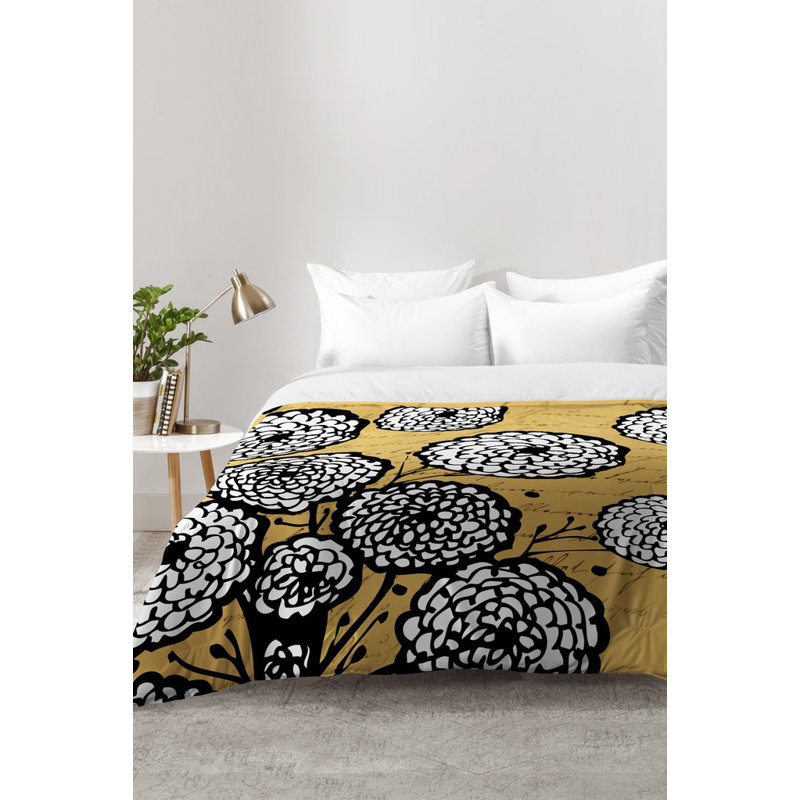 Julia Da Rocha Modern & Contemporary Floral Comforter, King Comforter + 2 King Shams