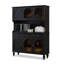Buffet en bois massif noir-72635711