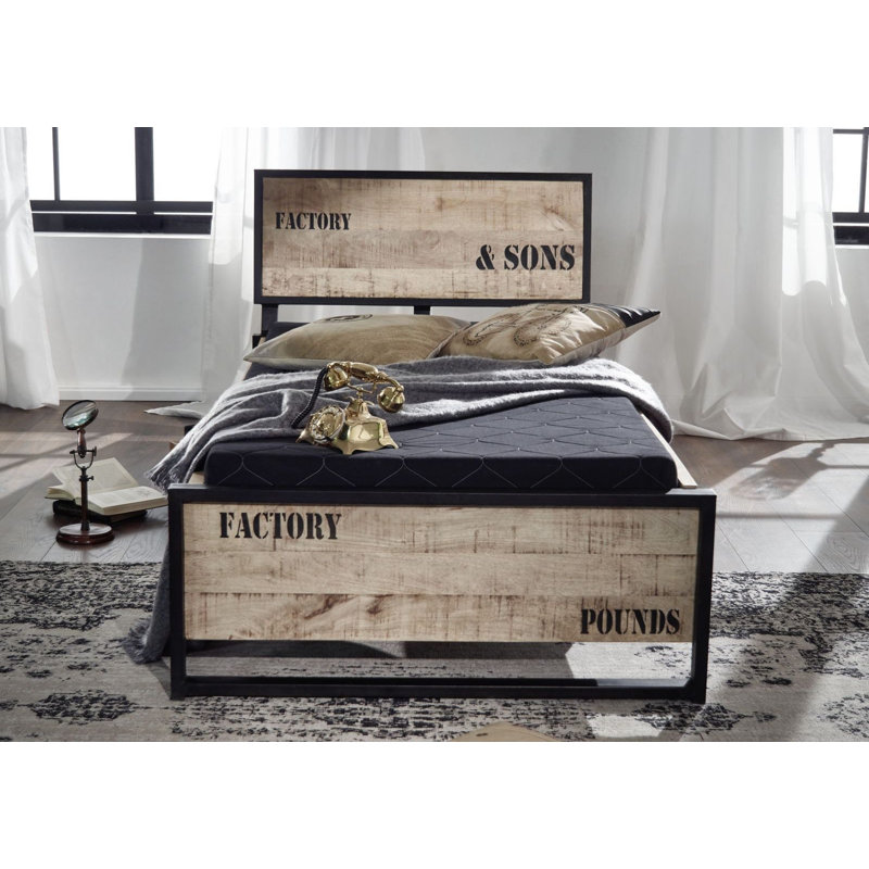 Factory Solid Wood Bed Frame, 100 x 200 cm