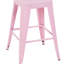  Ensemble de 4 tabourets de comptoir en métal de 24 pouces, ensemble de 4 tabourets empilables intérieur / extérieur, rose-46415773-46415774-46415763
