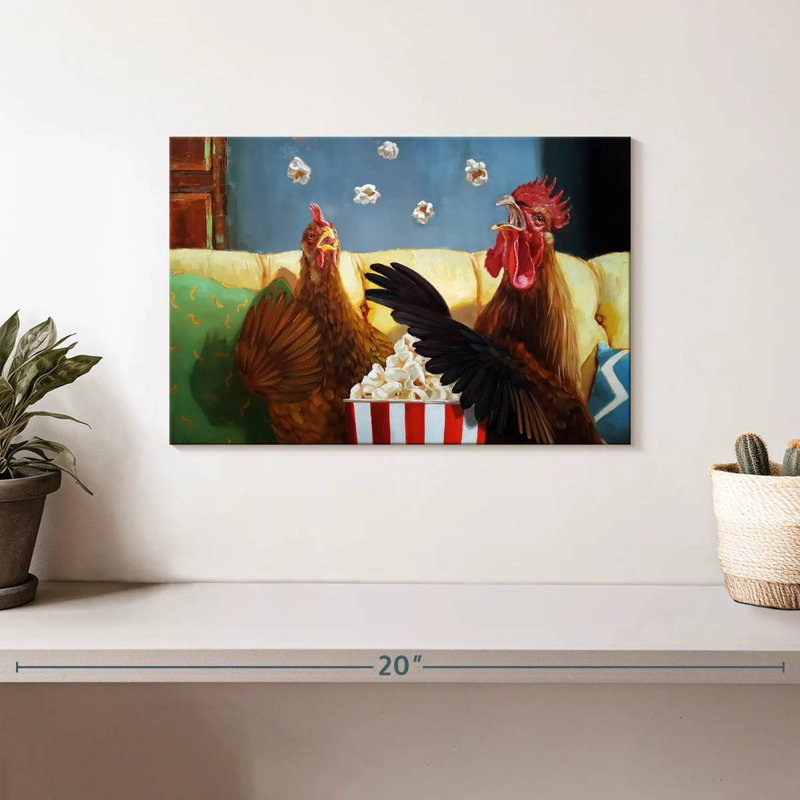 Popcorn Chickens, 8" H x 12" W
