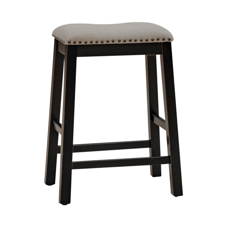 Black Transitional 3-Piece Counter Set with Storage Shelves
